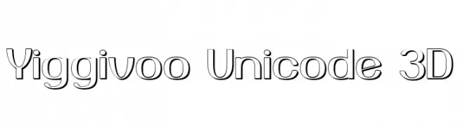 Yiggivoo Unicode 3D  Fuentes Gratis Descargar