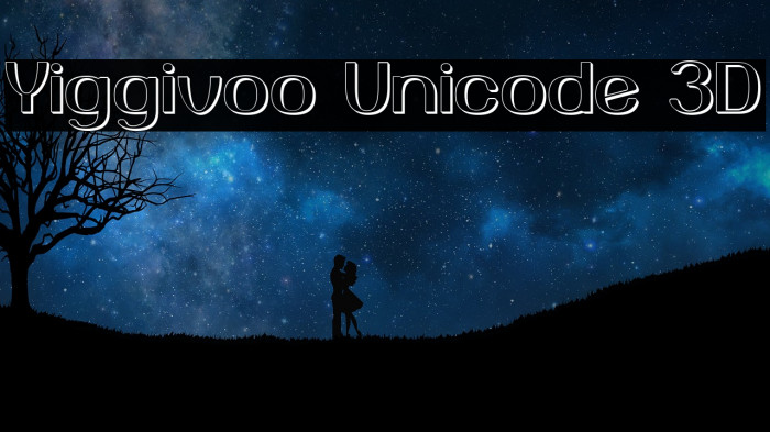 Yiggivoo Unicode 3D Font examples