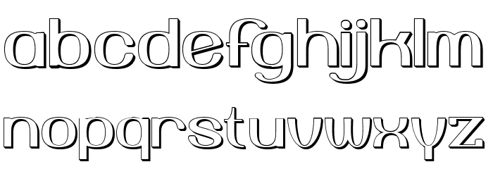 Yiggivoo Unicode 3D Font LOWERCASE