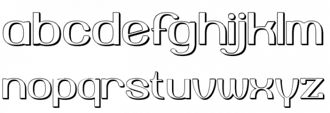 Yiggivoo Unicode 3D Font LOWERCASE