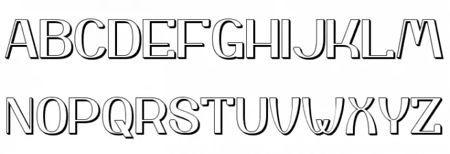 Yiggivoo Unicode 3D خط أحرف كبيرة