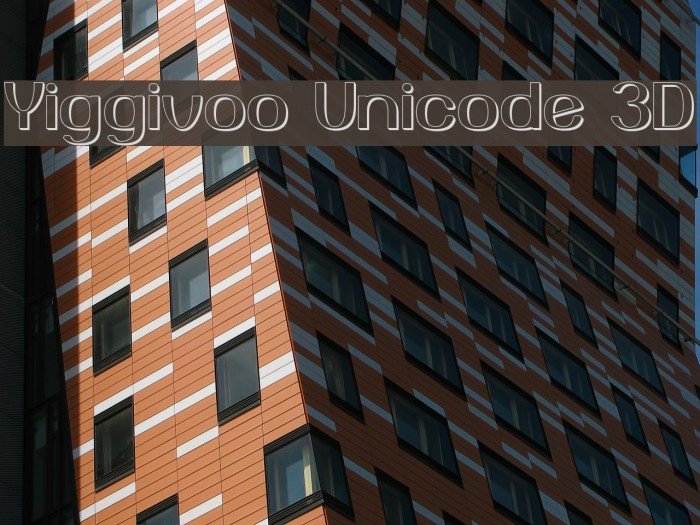 Yiggivoo Unicode 3D Font examples