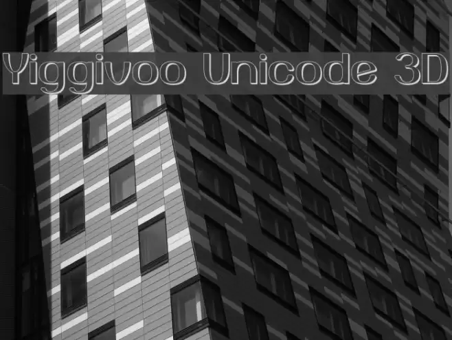 Yiggivoo Unicode 3D Font examples