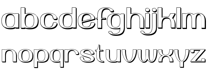 Yiggivoo Unicode 3D Font LOWERCASE
