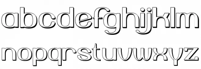 Yiggivoo Unicode 3D Font Litere mici