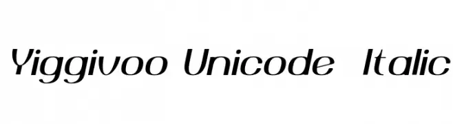Yiggivoo Unicode  Italic  les polices de caractères gratuit tlcharger