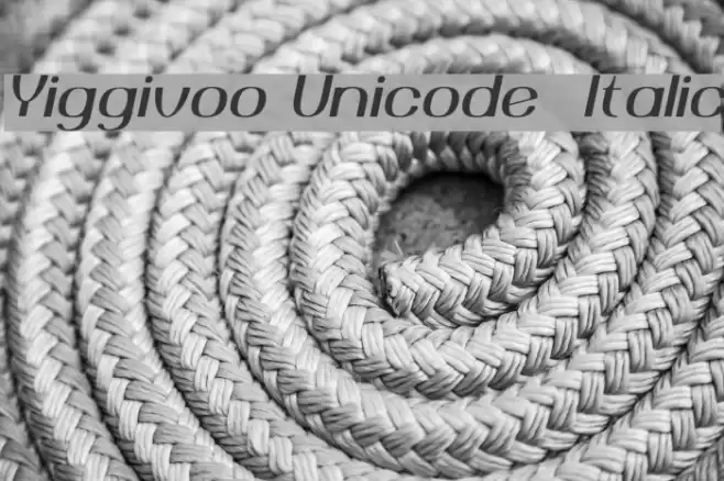 Yiggivoo Unicode Italic Font examples