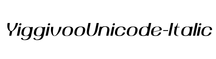 YiggivooUnicode-Italic  font caratteri gratis