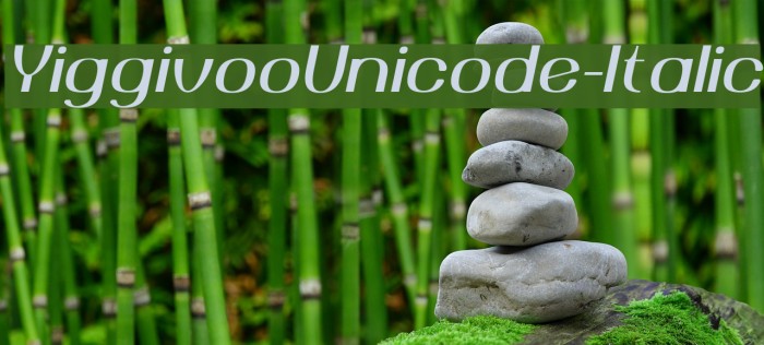YiggivooUnicode-Italic Font examples