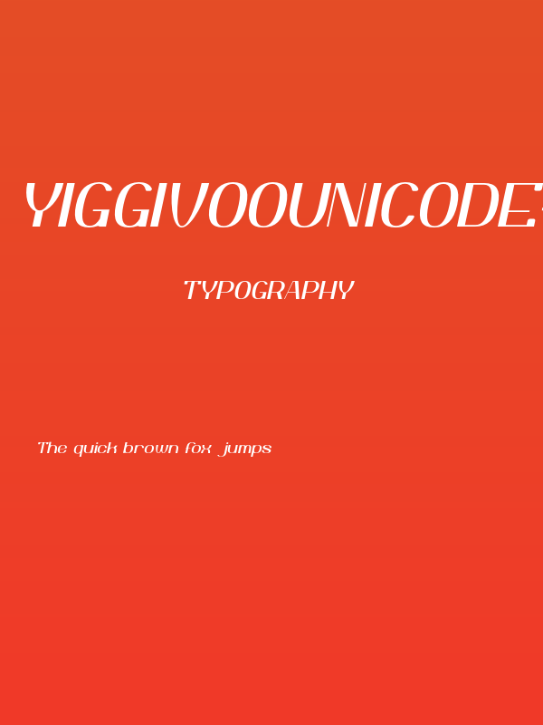 YiggivooUnicode-Italic Poster