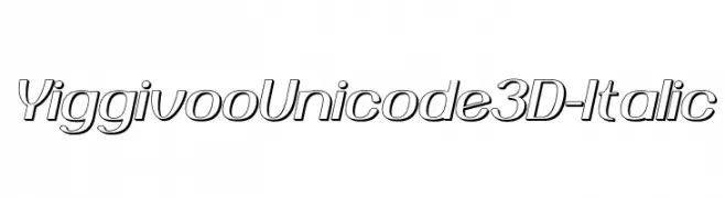 YiggivooUnicode3D-Italic  Descarca Fonturi Gratis