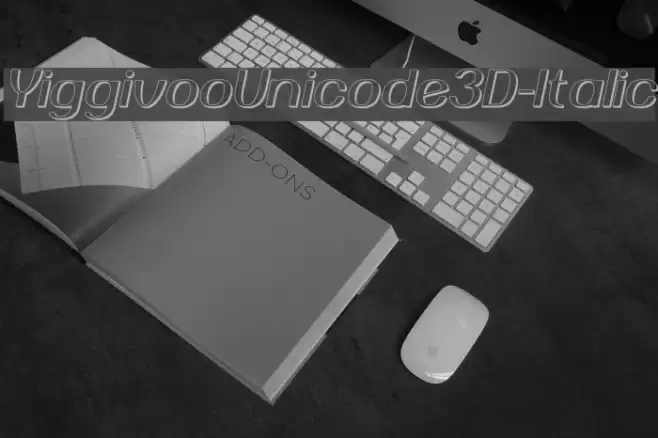 YiggivooUnicode3D-Italic Font examples