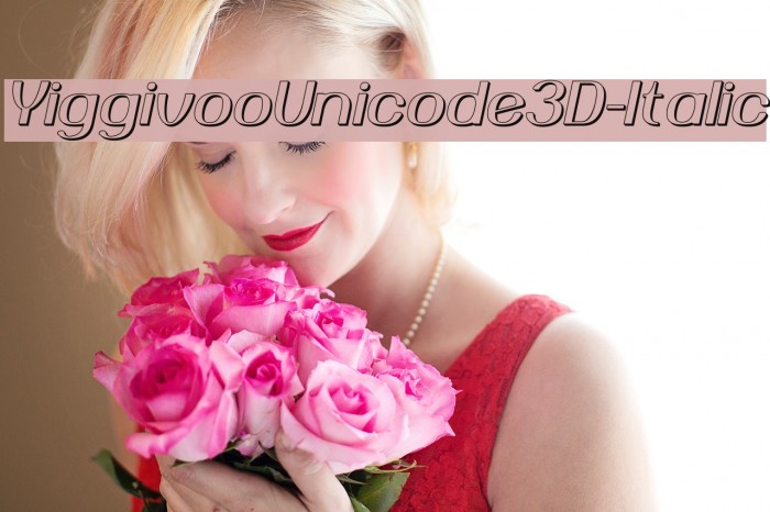 YiggivooUnicode3D-Italic Font examples