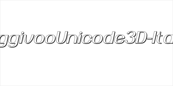 YiggivooUnicode3D-Italic Logo