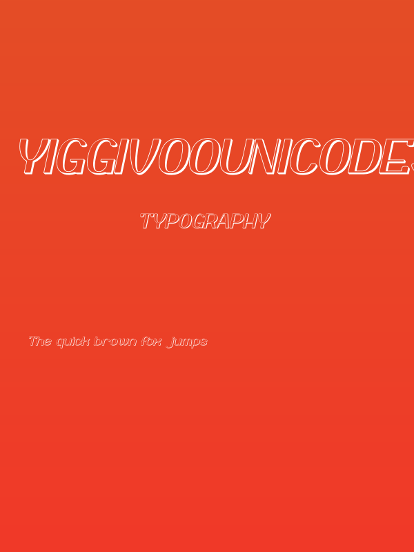 YiggivooUnicode3D-Italic Poster