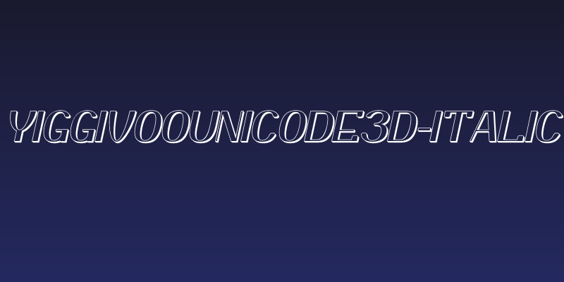 YiggivooUnicode3D-Italic Social Header