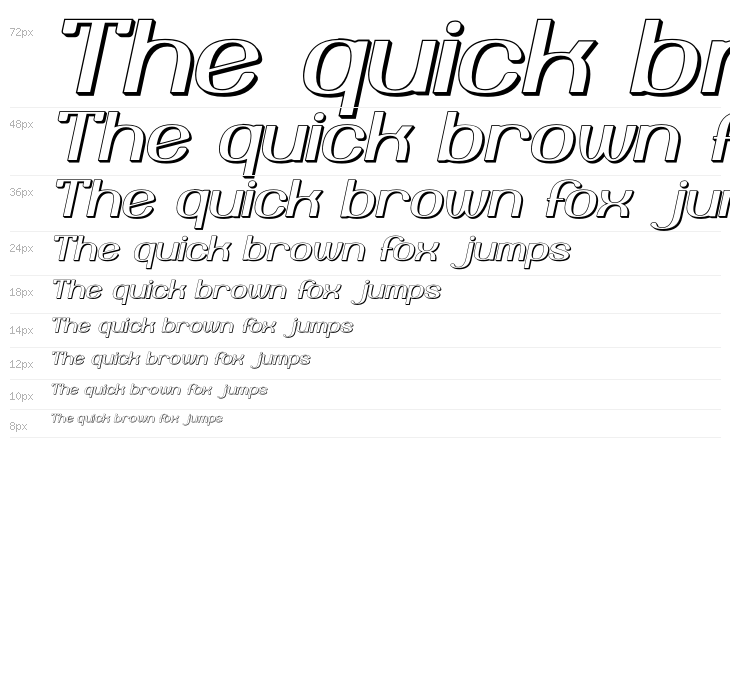 YiggivooUnicode3D-Italic Waterfall