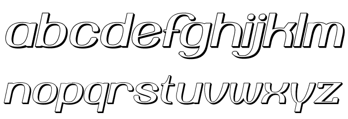 YiggivooUnicode3D-Italic Font LOWERCASE