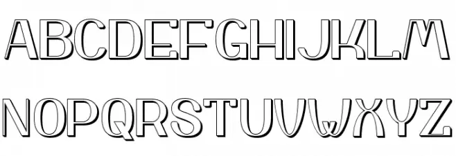 YiggivooUnicode3D Schriftart Groß