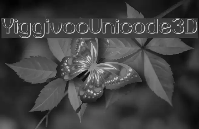 YiggivooUnicode3D Font examples