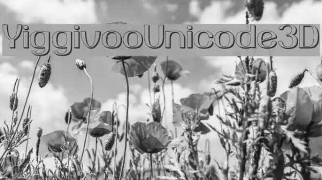 YiggivooUnicode3D Font examples