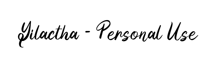 Yilactha - Personal Use  नि: शुल्क फ़ॉन्ट्स डाउनलोड