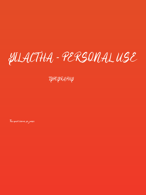 Yilactha - Personal Use Poster