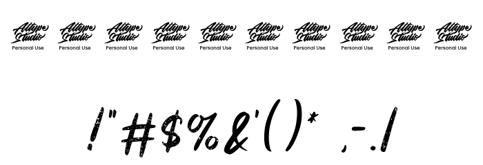 Yilactha Rough - Personal Use Font OTHER CHARS