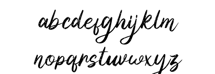 Yilactha Rough - Personal Use Font LOWERCASE
