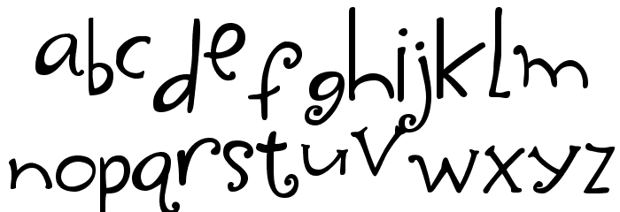 Yippy Skippy Font LOWERCASE
