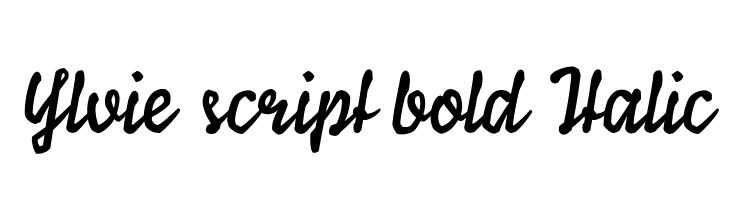 Ylvie script bold Italic Font