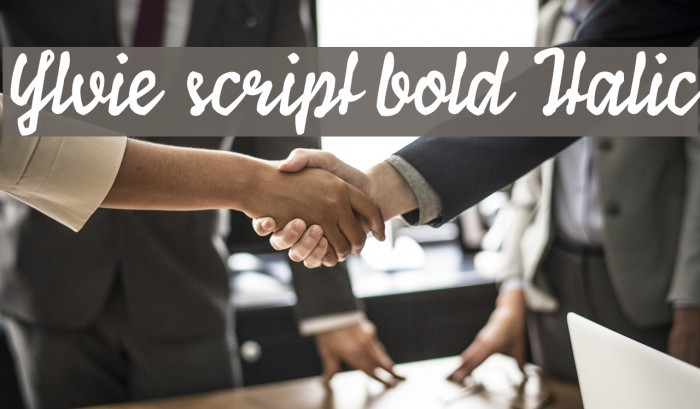 Ylvie script bold Italic Font examples