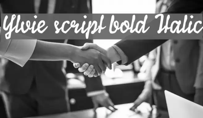 Ylvie script bold Italic Font examples