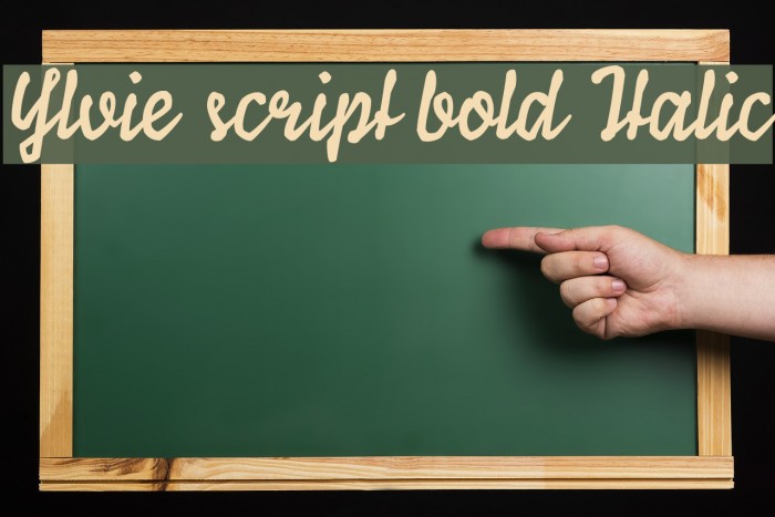 Ylvie script bold Italic Font examples
