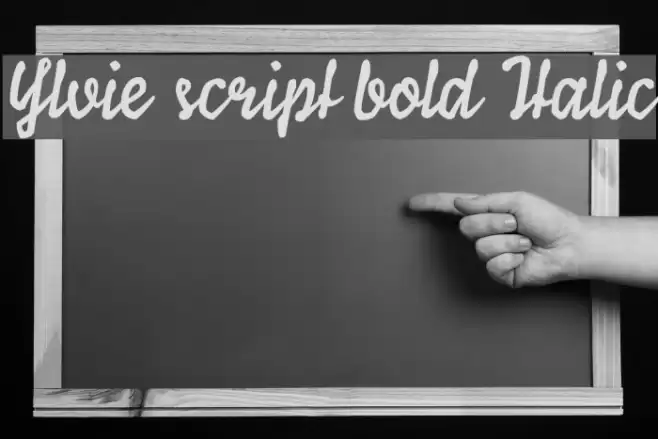 Ylvie script bold Italic Font examples