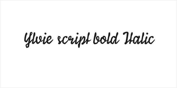 Ylvie script bold Italic Logo