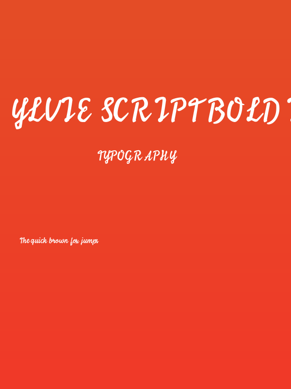 Ylvie script bold Italic Poster