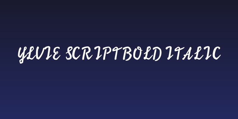 Ylvie script bold Italic Social Header