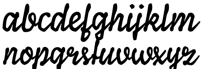 Ylvie script bold Italic Font LOWERCASE