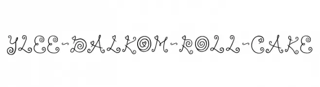 ylee-DALKOM-Roll-Cake  font caratteri gratis