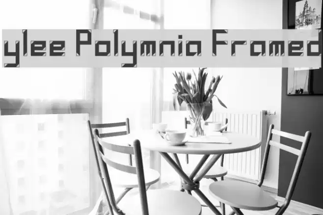 ylee Polymnia Framed Font examples