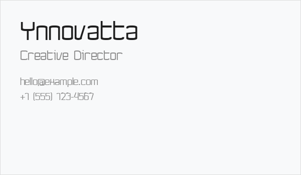 Ynnovatta Business Card