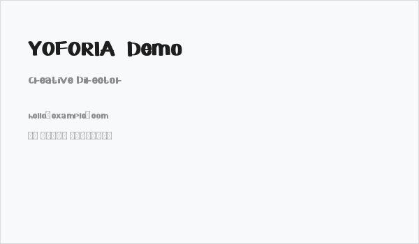 YOFORIA  Demo Business Card