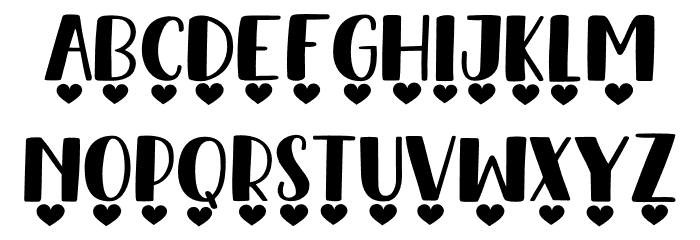 YOU ARE MY VALENTINE Font LOWERCASE