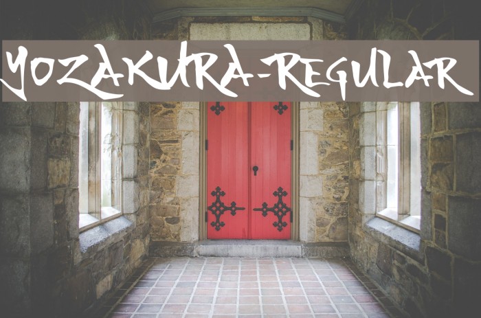 YOZAKURA-Regular Font examples