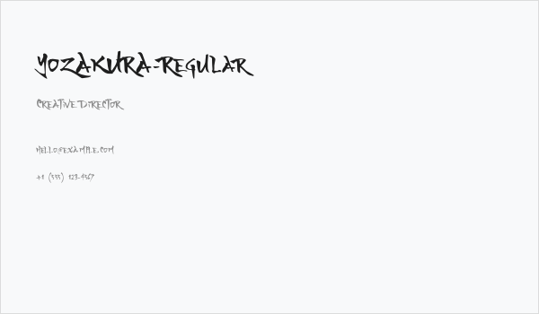 YOZAKURA-Regular Business Card