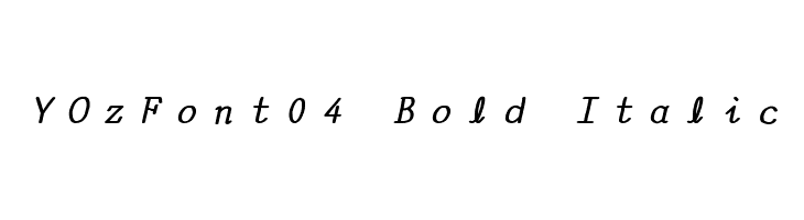 YOzFont04 Bold Italic Font