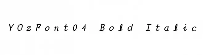 YOzFont04 Bold Italic  تنزيل الخطوط