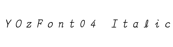 YOzFont04 Italic Font