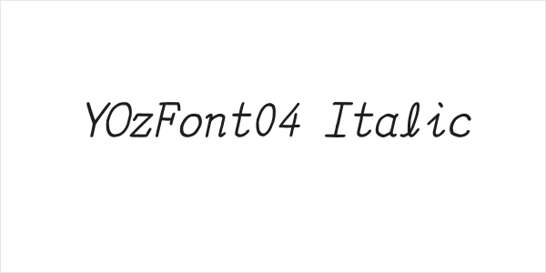 YOzFont04 Italic Logo